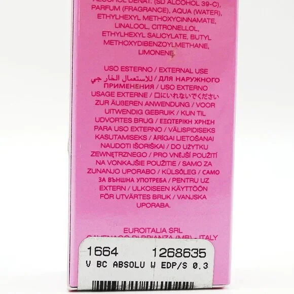 VERSACE Bright Crystal Absolu for Floral Fruity Fragrance Women  0.3 fl.oz 10ml - Picture 6 of 7